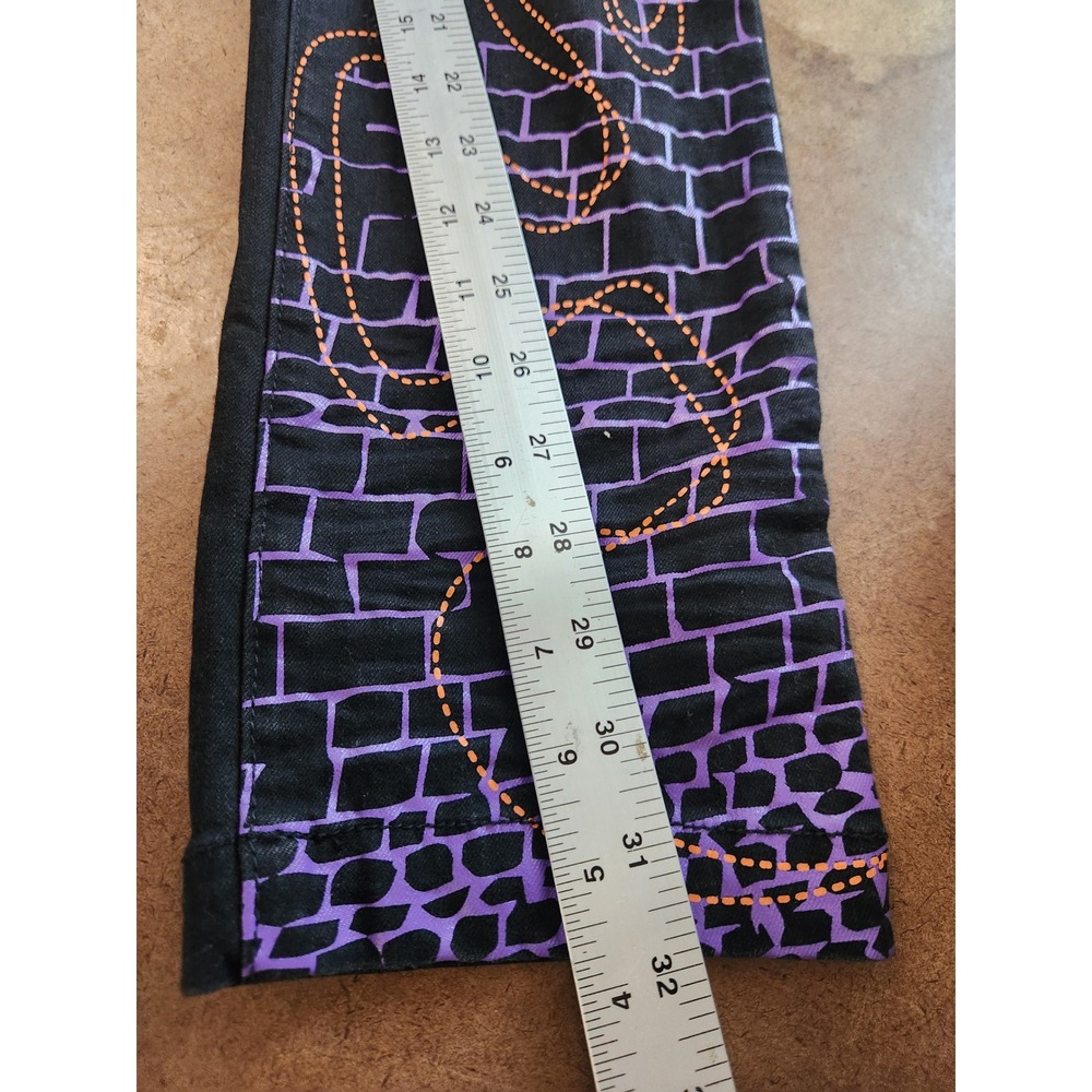 Blac‎ Leaf Wisdom and Legacy Mens Black Denim Jeans 32x32 Patches Streetwear Y2K - Picture 14 of 16